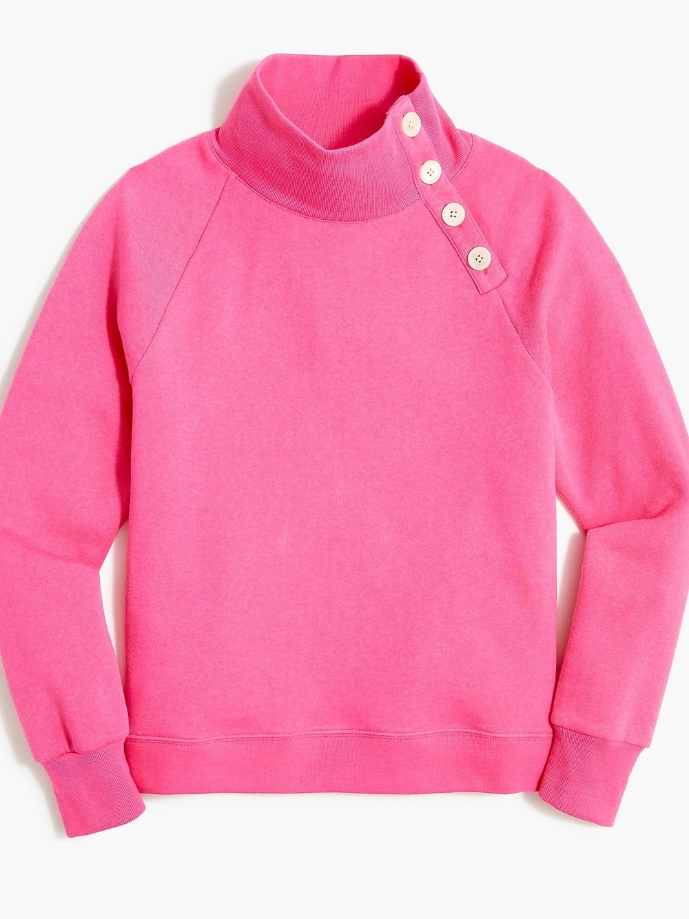 J. Crew Wide Button-Collar Pullover Sweatshirt
